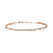 Mabina Bracciale tennis argento placcato oro rosa con zirconi 533286
